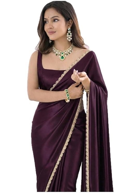 SATAZ Womens Scalloped Readymade Unstitched