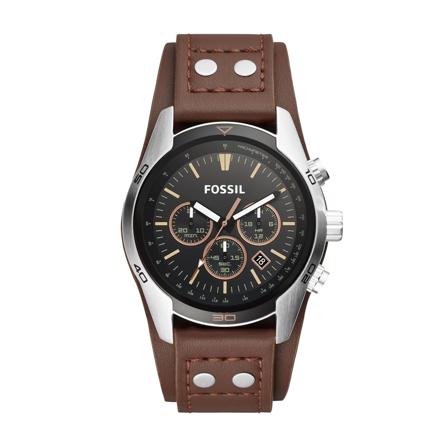 Fossil Chronograph Black Dial Watch CH2891