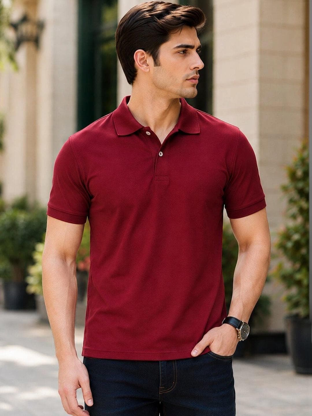 Moda Rapido Men Polo Collar T Shirt - Apparel for Men