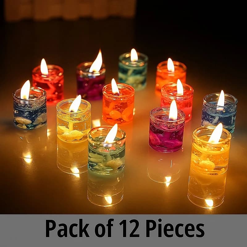 Mahasu Small Glass Jelly Gel Candles Decor Gel Wax Candle Price in India